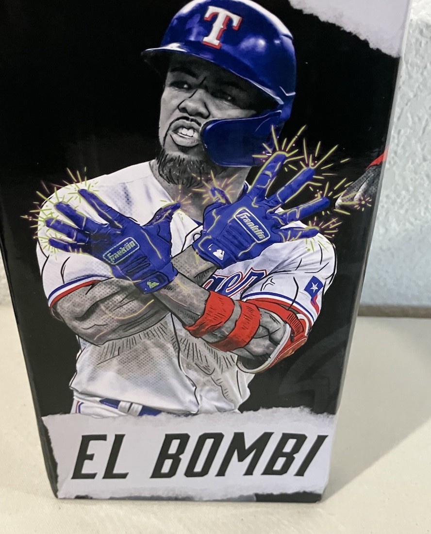 MLB Adolis Garcia El Bombi Shades Bobblehead Texas Rangers New In