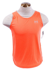 Under Armour Men's M Fitted Orange UA Launch Running Tank Wicking Stretch