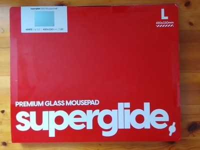 Pulsar Gaming Gears Superglide 2 Glass Mouse pad (Size: L 420x330, Color: White)