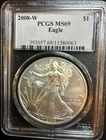 2008-W American Silver Eagle Dollar PCGS MS69