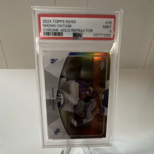 Topps 2024 Shohei Ohtani Chrome-Gold Refractor #35 PSA 9 Los Angeles Dodgers
