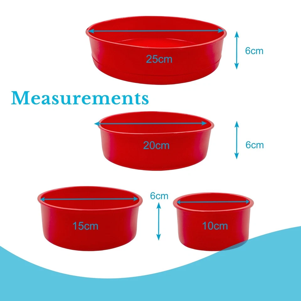 Kuchenbackformen 4-teiliges Set Silikon Kuchenbackform Springform Backform - Bild 4 von 4