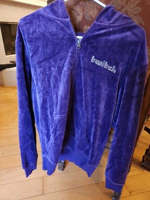 Twitch Purple Velour Rhinestones Long Sleeve Hoodie Women's Sz Med Gaming Stream