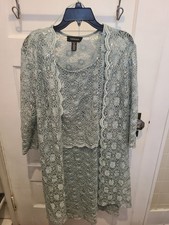 R  M Richards Lace Sequin Formal Dress with Jacket Size 14 EUC
