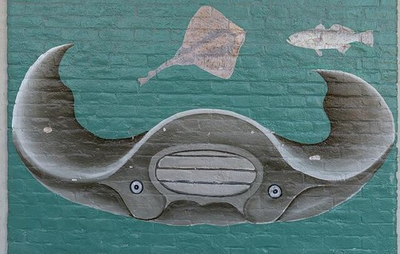 #ad #ad Photo:Port Isabel Texas 1906 Champion Building Fish Mural Wall Art $13.49