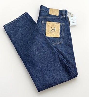 NWTS RE/DONE 50s Straight Fit Rinse Jeans Size 34x34 Dark Blue Jeans Button Fly