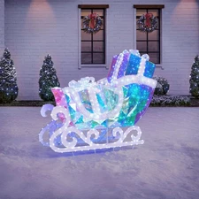 Member's Mark Pre-Lit Prismatic Sleigh