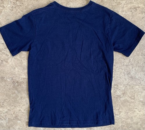 Patagonia Shirt Youth Boy Large 12 Blue Logo Organic Cotton Tee Casual Worn Wear - Picture 6 of 7