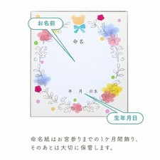 Baby Naming Certificate Paper Flower 
