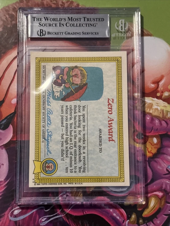 1985 Topps OS1 Garbage Pail Kids Series 1 SAVAGE STUART 33b Matte Card BGS 7.5 - Image 2 of 2