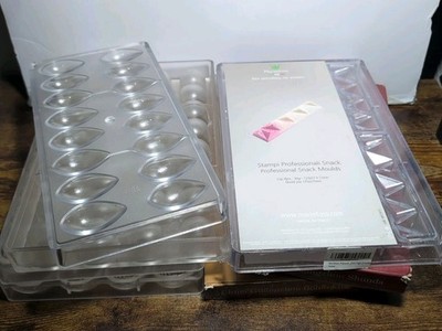 Lot of 7 Chocolate  Molds Polycarbonate Greyas Martellato Shunda Goldbaking 