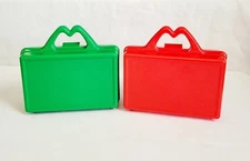 Lot of 2 McDonald's 1988 Happy Meal Hard Plastic Pencil Case/ Lunchbox 