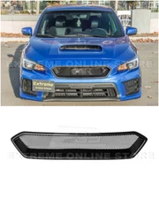 For 18-21 Subaru WRX & STi JDM CS Style Matte Black Front Mesh Grille Vent Cover