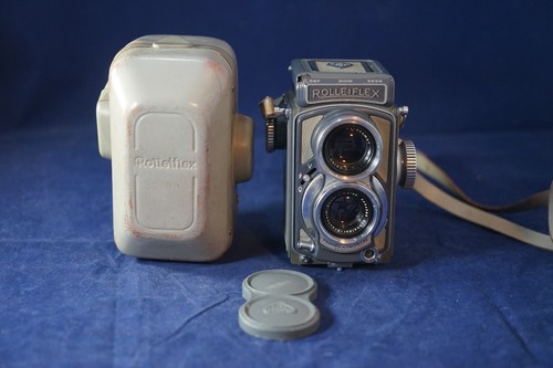 Rollei Baby Gray Rolleiflex 4X4 127 Medium Format TLR Camera - PARTS/NOT WORKING