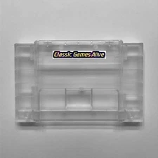 SNES Clear Plastic Case Cartridge Shell Replacement Top Quality- Super Nintendo