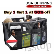 Tote Organizer Insert Bag Women Travel Large liner Handbag Purse  Lady Makeup