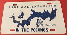 Lake Wallenpaupack Booster License Plate Poconos Hawley Pennsylvania
