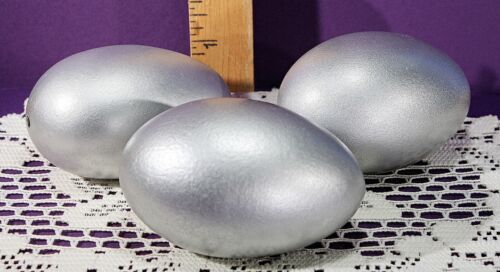 Decorated Accent, Eggs , Real Goose Eggs Decorated With a Metallic Finish - Picture 3 of 3