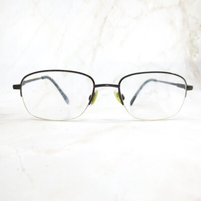 Titanflex Eyeglasses Frame M964 DGN Men's Black Metal Half Rim Square 53-18-140