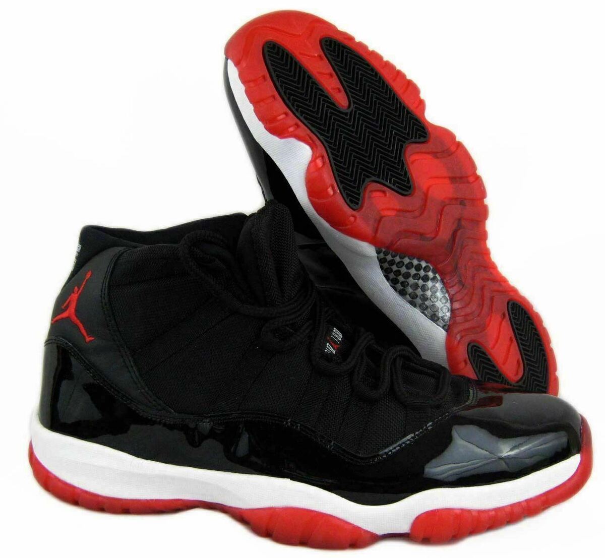 Air Jordan XI  Retro SZ   BLACK RED WHITE BRED PATENT  Nike