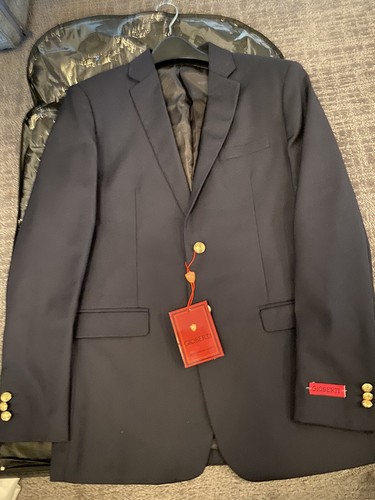NWT Boy’s Gioberti Navy Blue Blazer Gold Buttons Size 20 & GAP Button Down XS - Picture 3 of 12