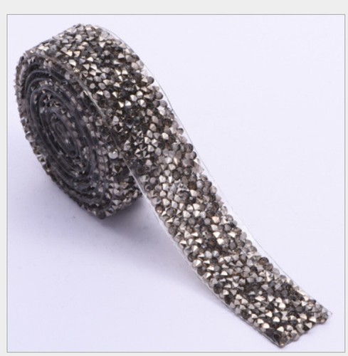 10mm , 20mm Hotfix Glitter Trim Ribbon Glue on Trim for bags , shoes #1 - Picture 17 of 21