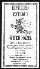 Vintage Paper Label Witch Hazel Distilled Ext...