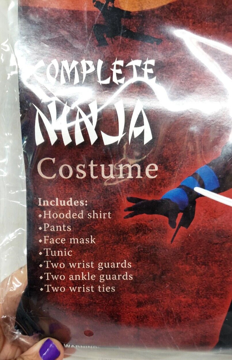 Kids 10pc Stealth Blue Ninja Costume - Perfect for Halloween or Dress-Up Play! image 2