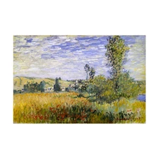 Claude Monet - Landscape at Vetheuil (1880) Hand-painted Oil Painting Wall Art