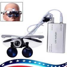 3.5X Dental Surgical Magnifier Binocular Loupes LED Head Light Medical Headband