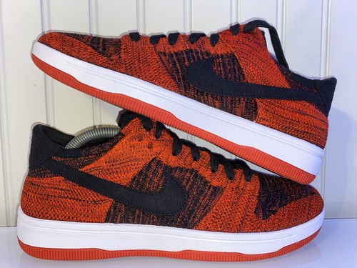 Nike Dunk Low Flyknit Bred Black Red White Chile Mens Size 9 Rare  917746-004 | eBay