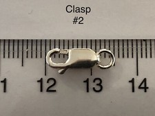 10mm x 4mm Sterling Silver Lobster Claw Clasps (10) stamped 925 SS