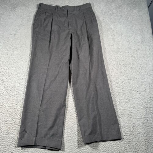 Christian Dior Dress Pants Loro Piana Super 100 Wool Men Size 30x27 Gray FLAWS**