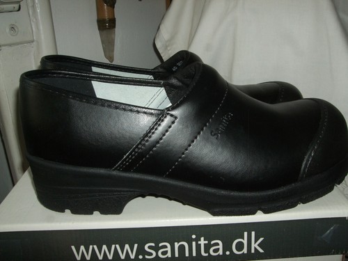 SANITA ZOCCOLI DANESI CHIUSI SAN DUTY UOMO INFORTUNISTICA PELLE LEATHER 40  NERO | eBay