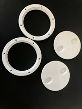 2X(Two) Round Non-Slip Inspection Hatch Deck Plate W/Detachable center 6 inches