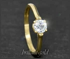 Diamond brilliant 585 gold ladies ring 0.46ct, River E, Si2; with DGI certificate