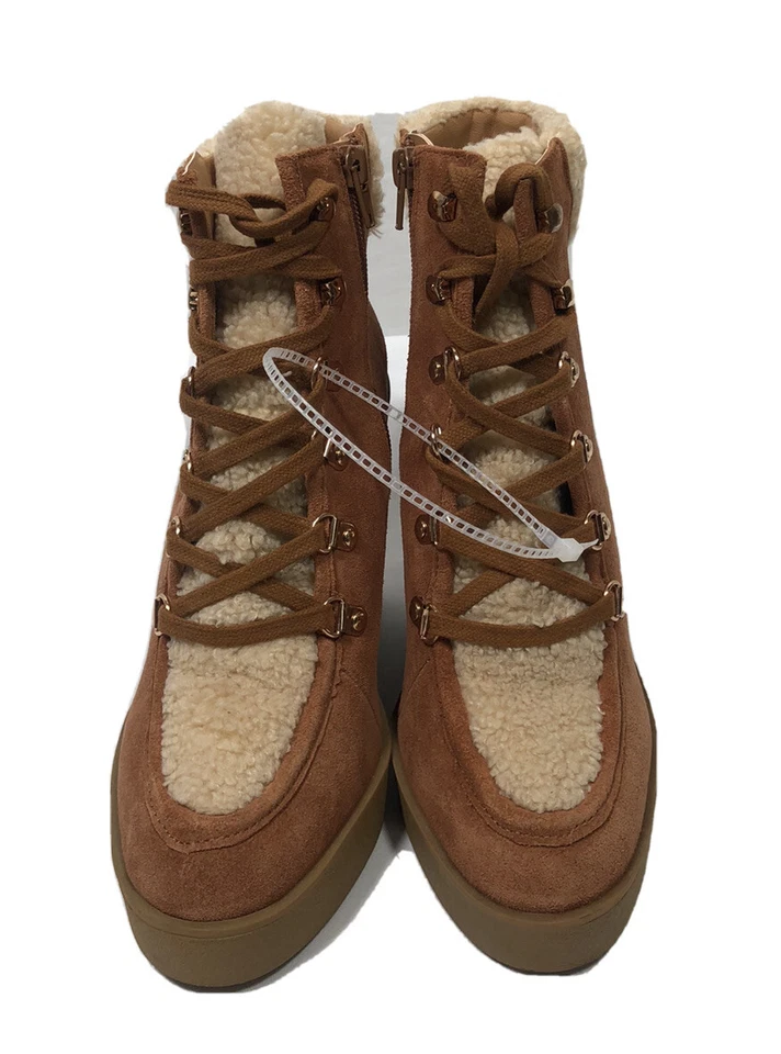 Jessica Simpson Botines 8.5M Cuero Plataforma Cuña Beige Nuevo con Etiquetas $150 Foto 2 de 4