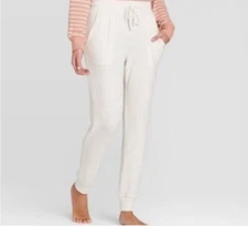 A Star Above Women's Jogger Pants Off White Perfectly Cozy Velour Feel A1007