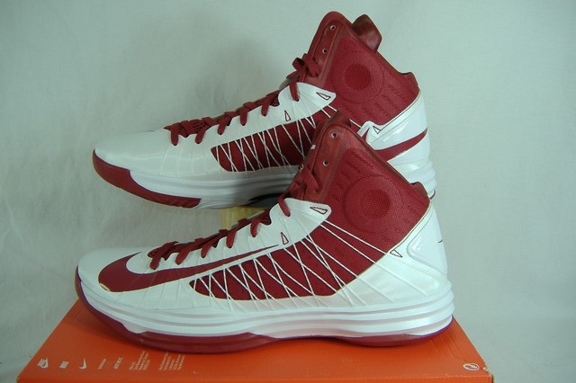 New Mens 18 NIKE Hyperdunk TB White Crimson Red High Top Basketball Shoes $140 | eBay