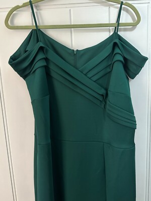 green emerald velvet dress Betsy & Adam Petite V-Neck Gown - Mocha Gold