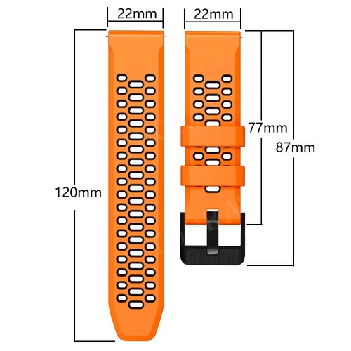 Silicone Sports Watch Band Strap For Samsung/Huawei/Garmin/Huami Bracelet 22mm - Picture 3 of 68