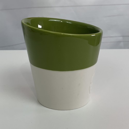 Taza de té Starbucks 2011 Tazo sin mango blanco y verde hueso inclinado China - Imagen 2 de 10
