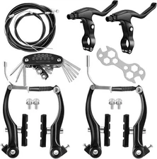 V-Type Bike Brake Set Complete Universal Bike Front and Rear MTB Brake Bicycl...