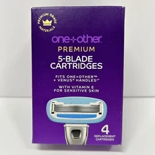 One + Other Premium 5-Blade Refill Cartridges 4 Ct-Fits Venus Handles&One+Other
