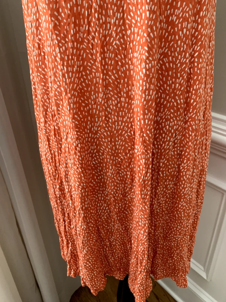 Gillian OMalley Camisón Grande L Vestido Chemise Naranja Encaje Mezcla Modal Foto 3 de 4