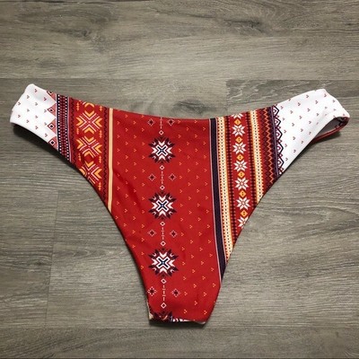 maroon bathing suit bottoms