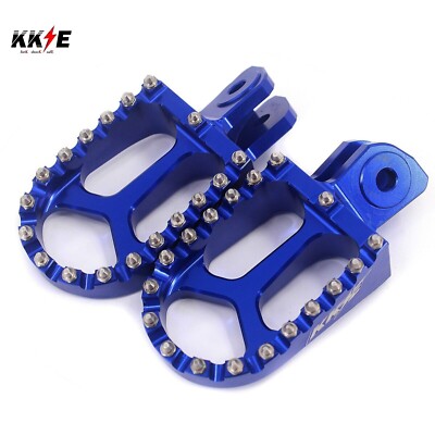 KKE Extra Wide Foot Pegs Footpegs Footrest Fit E-Ride PRO-SS 2024 Blue Pedals