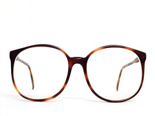 Vtg 70s Oversized Round P3 Womens Eyewear Pappagallo 004 Eyeglasses Amber Nice