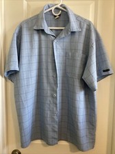 Solo Semore VTG Check Short Sleeve Button Up Rayon Shirt Sz XL| Made in USA