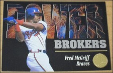 1994 Leaf Power Brokers Fred McGriff Baseball Insert Card #8 Atlanta Braves NRMT